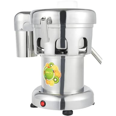 PioMue Extracteur de jus Professionnel, centrifugeuse électrique Robuste de 370 W en Acier Inoxydable, séparation Automatique du jus et des résidus, Faible Niveau sonore, pour Fruits et légumes.