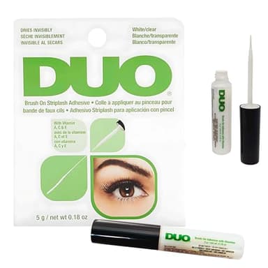 Colle DUO résistante à l'eau pour cils et sourcils, sans odeur, vegan (1 duo green)