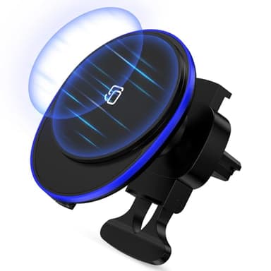 Chargeur de voiture magnétique sans fil 15 W pour Samsung Galaxy S25 Ultra S25 Edge S25 Plus S24 FE Z Fold 6 Flip 6 S23 S22, support de téléphone pour grille d'aération sans fil pour iPhone 16e 16 Pro