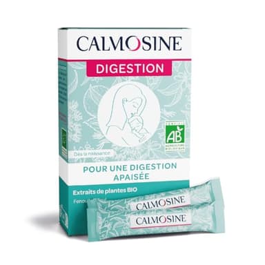 Calmosine - Digestion - Confort Digestif - Apaise et Calme - Bébé - Aux Extraits de Plantes Bio - Boite de 12 Unidoses - Fabriqué en France