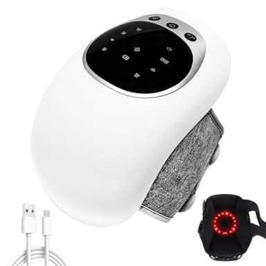 Appareil De Massage Du Genou Avec Chaleur - Attelle Sans Fil avec Affichage LED à Niveaux Multiples | Massageur Électrique à Vibration Ajustable et Chauffant - pour Grand-mère, Grand-père,