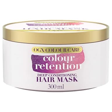 OGX | Masque pour les cheveux Colour Retention (pot de 300 ml) – Masque capillaire protecteur pour prolonger la couleur – Masque de soin pour aider à protéger les cheveux colorés
