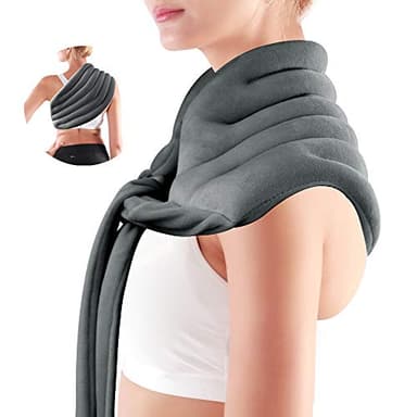 Coussin chauffant dos, Bouillotte micro-onde, coussin chauffant cervicales aux Graines de Lin, ceinture lombaire chauffante, 50 cm x 23 cm