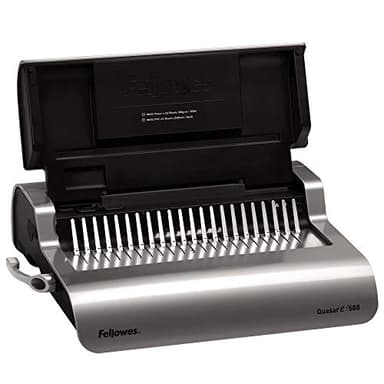 Fellowes Quasar-E 500 Perforelieur électrique avec anneaux plastique Gris anthracite/Gris clair