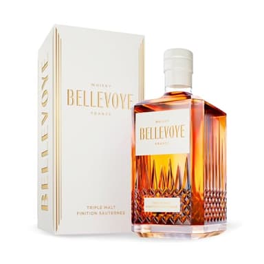 BELLEVOYE - Whisky Triple Malt - Whisky Français Bellevoye Blanc - 40 % Alcool - Origine : 100 % France - 70 cl