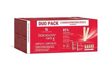 Seboradin Ampoules Forte DUO PACK Sérum Capillaire, Traitement Contre la Chute et l'amincissement des Cheveux Fortifie et Nourrit Avec Extraxtes Naturels et Vitamines Technologie Médicale Suisse