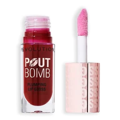 Revolution Beauty, Pout Bomb Gloss Repulpant, Brillance Intense pour des Lèvres Pulpeuses avec Acide Hyaluronique & Peptides, Végan & Sans Cruauté, Light Mauve
