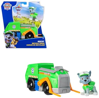 Paw Patrol - Pat Patrouille - Véhicule Figurine Rocky - Voiture Figurine À Collectionner - Pat Patrouille Véhicule - Plastique Recyclé - Voiture Enfant - Jouet Enfant 3 Ans Et +