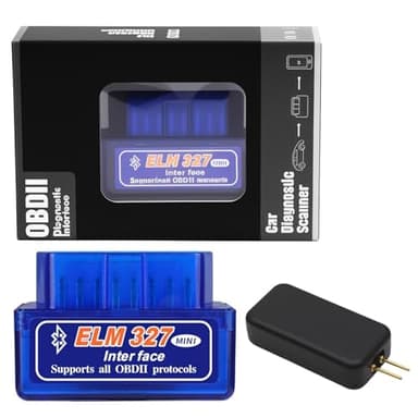 Mini Scanner OBD2 Bluetooth ELM327 + Kit Simulateur Airbag SRS, Diagnostiqueur Bluetooth OBD2 Compatible, Diagnostic pour iOS & Android, Adaptateur OBD2 pour Voitures Modernes