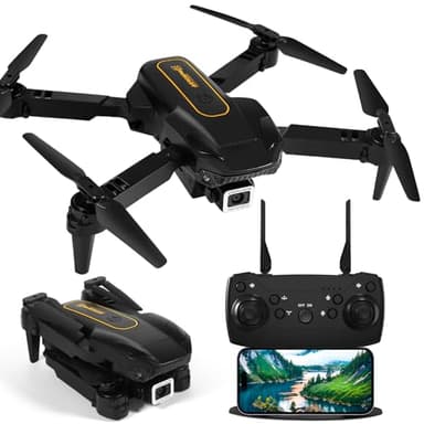 Drone avec Caméra 1080P HD, Drone RC Quadricoptère, Mode Sans Tête, Maintien d'Altitude, 360°Flips, Cadeau et Jouet pour Enfant ou Débutant, Noël Sale Manger Décoration