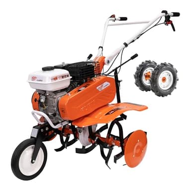 RURIS - Motobineuse Thermique 6500FR - 7 CH - pour Surfaces jusqu'à 1000 m² - 24 Fraises - Largeur de Travail 560-830mm - Guidon Ajustable - Roues en Caoutchouc - Outillage de Jardin