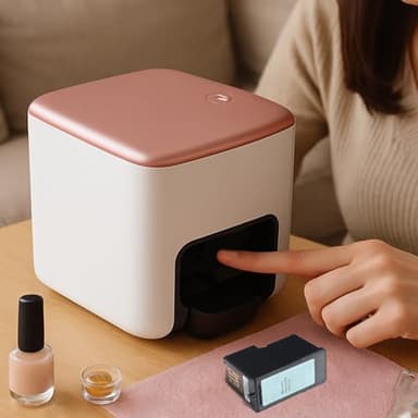 Imprimante 3D Pour Ongles, Mini Imprimante Numérique Mobile Pour Nail Art Avec Application, Compatible Avec L'impression DIY Ou La Sélection Directe De Motifs, Pour Salons Et Amateurs D'ongles