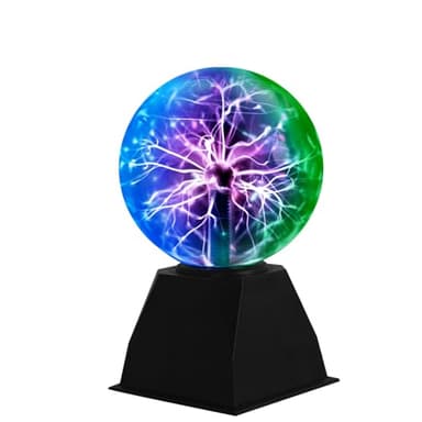 Pheashine Boule de Plasma Magique, Boule Electricité Statique Touch Sensible Tactile,15cm Lampe Plasma Ball pour Les fêtes, décoration de Noël, 3 Lumières de couleur
