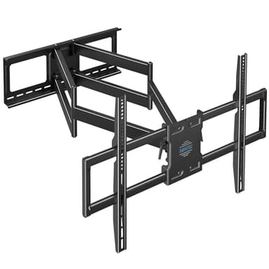 BONTEC Support Mural TV Orientable Et Inclinable pour Grand Écran 60–110 Pouces, Bras TV Mural Articulé, VESA 800x600 mm, Charge 125 kg, Extension 101,6 cm, Fixation TV Murale Sécurisée Cinéma Maison