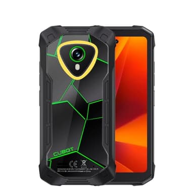 CUBOT Kingkong Mini 4 - Smartphone Robuste 4.7" HD+ 90Hz, 20GB RAM (8GB+12GB Ext.), 256GB ROM, Caméra 48MP, Android 15, Unisoc T616, Noir+Vert
