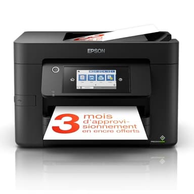 EPSON WorkForce Pro WF-4820DWF | Imprimante 4-en-1 - Impression recto-verso, Numérisation, Copie, Fax - WiFi Direct, Ethernet, 25ppm Noir/12ppm Couleur, PrecisionCore, Mobile, Compacte