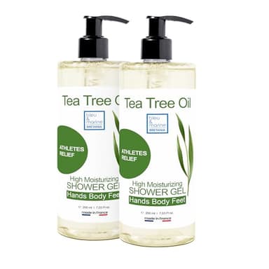 Gel Douche Savon aux Huiles Essentielles Purifiantes Elimine Odeurs Corporelles Soin Peau & Cheveux | Transpiration | Anti Acné | Peau avec Imperfections | Infections Ongles | Points Noirs 2 x 200 ml