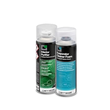 ERRECOM Total Care, Traitement Purifiant Complet pour systèmes de climatisation des véhicules et habitacles, Parfum Menthe, 2 Bouteilles aérosol de 200 ML