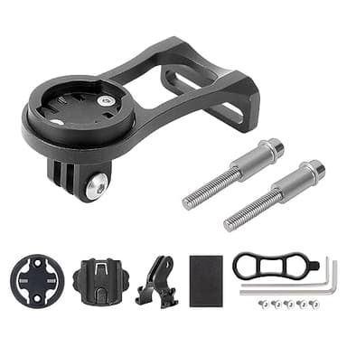 Support de Vélo Compatible avec Garmin Edge 500 510 520 530 25 20 800 810 820 1000 1030 Bryton Rider Cateye Aluminium Support GPS Velo Potence Avant pour Garmin Montre Compteur avec Accessoires