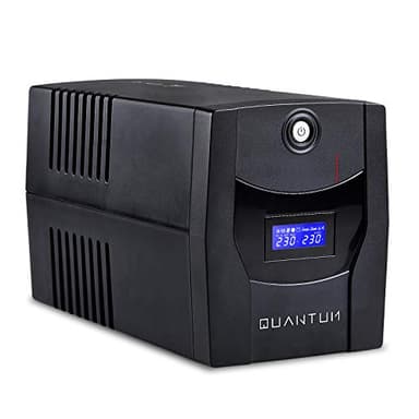 EPYC Quantum – Onduleur pour PC, Puissance 2200VA/1320Watt, UPS pour Ordinateur, 5 Prises (2 x Schuko + 3 x IEC), Écran LCD, UPS Line Interactive