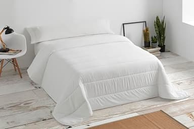 Degrees Home Calid - Couette 4 Saisons 240x220 cm pour Lit 150/160 cm, Garnissage 270 g/m², Couette Lavable, Respirabilité exceptionnelle, Anti-acariens, Blanc