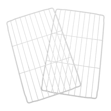 GARVALON 2 Pièces Lot de Étagères Métal Blanc pour Congélateur et Réfrigérateur Rangement Vertical Robuste et Support Stable pour Stockage Optimisé