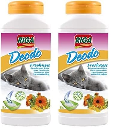 Riga - Rigalit Deodo Note Florale - Désodorisant Litière - Ralentit Le Développement Bactérien - Parfum Floral - Fabriqué en France - 750g (Lot de 2)