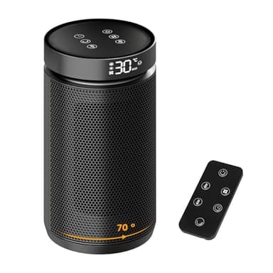 radiateur soufflant basse consommation 1500 W chauffage d'appoint portable avec thermostat, minuterie 24 heures, protection contre le renversement et la surchauffe chambres, bureaux et intérieurs