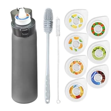 Isslance Air Gourde 700 Ml – Tritan, 7 Dosettes Aromatiques, Sans BPA, Bouteille Sport Transparente