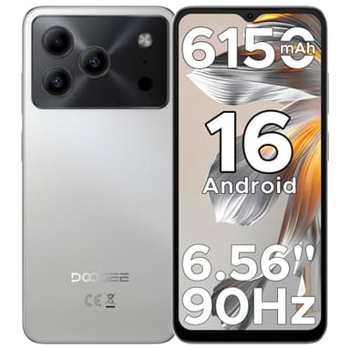 DOOGEE Note56 Android 16 Smartphone Pas Cher, 6150mAh Telephone Portable Écran 6.56" HD+/90Hz 24Go+64Go/TF 2To, 8MP+5MP, Débloqué 4G Dual SIM, Octa Core, Face ID/OTG
