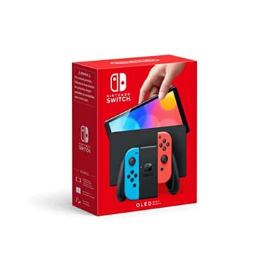 Nintendo Console Nintendo Switch (Modèle OLED) avec Manettes Joy-Con Bleu Néon/Rouge Néon