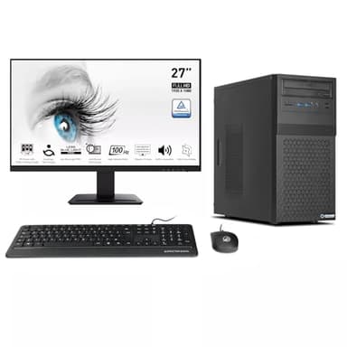 Ankermann Business Office Work Ensemble Complet | Intel Core i5-12400F | Nvidia GeForce GT 730 2Go | 16Go DDR5 RAM | 1To NVMe SSD | Windows 11 | WiFi & Bluetooth | Écran 27 Pouces | Souris & clavier |