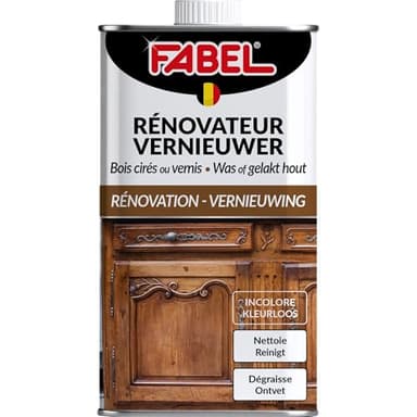 Fabel - Rénovateur Meubles bois, Détachant et Raviveur Bois cirés ou vernis, Estompe griffes, auréoles, taches, rayures, Traitement anti-vieillisemment, 250 ml