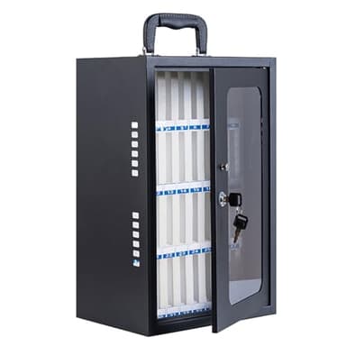 Nizer de bureau verrouillable pour téléphone portable avec poignée, grande capacité de stockage pour bureau, école et salle de classe – Idéal pour garder les appareils propres et sécurisés