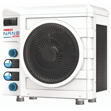 POOLEX Nano Action 3 POOLSTAR PC-Nano-A3 - Pompe à Chaleur Dédiée aux Petites Piscines Hors-Sol - Consommation de 600 W - Volume du Bassin de 10 à 21m3, Blanc