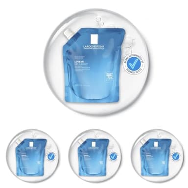 La Roche-Posay Lipikar Recharge Gel Lavant apaisant et protecteur Peaux Sèches et Sensibles 400ml (Lot de 4)