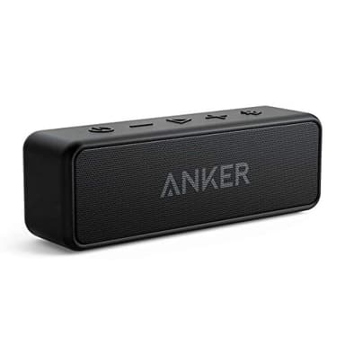Soundcore Anker 2 Enceinte Bluetooth, Enceinte Bluetooth Puissante sans Fil avec Basses Puissantes, Autonomie de 24 Heures, Porté de 20 m, Etanche Waterproof IPX7 et Microphone Intégré