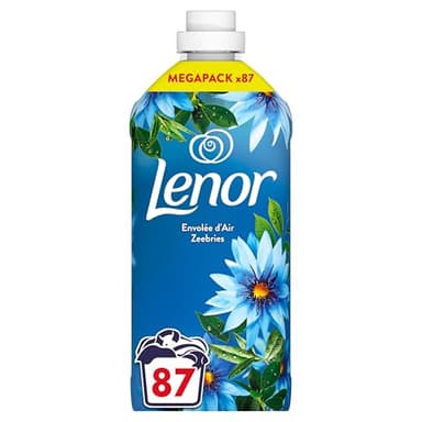 Lenor Adoucissant Envolée d'Air, 87 Lavages, 24H De Fraîcheur Relaxante, Avec Huiles Essentielles, Parfum Relaxant Sensation Zen, Efficace en Cycles Rapides et à Froid, Testé Dermatologiquement