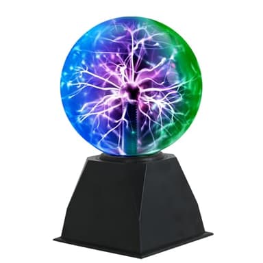 Riserva Boule de Plasma Magique 15CM, Lumière de Boule de Plasma Sensible au Son et au Toucher, Flash Lampe à Plasma Sphère, pour Décorations, Lumière de Nuit, Lumière tricolore