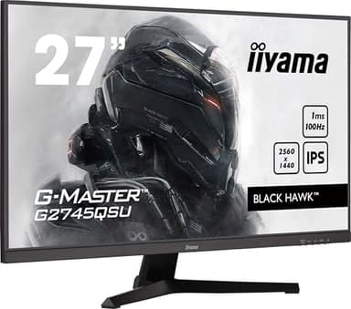Ecran iiyama 27" G-Master Black Hawk, IPS, 2560x1440@100Hz, 1ms, 300cd, Haut-parleurs, HDMI/DP/USB HUB, Black Tuner, i-Style Colour, ecran pc Gamer