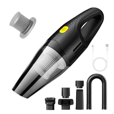 FLITI Aspirateur à Main, 20000Pa Aspirateur à Main sans Fil, 6 in 1 Aspiration Super Puissante Aspirateur Voiture Puissant sans Fil, Mini aspirateur pour Maison Voiture Table Canapé