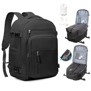 SZLX Sac à Dos Sous Vide Bagage à Main Pour Femmes, Sac à Dos Airbag Avec Système De Vide Pour Le Voyage, Ryanair Travel Ruscksack Taille Cabine Avec Pompe étanche Valise Sous Vide Pour Homme