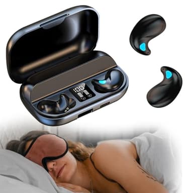Xmenha Mini écouteurs intra-auriculaires invisibles Bluetooth intra-auriculaires sans fil écouteurs Bluetooth dans l'oreille pour dormir sans fil écouteurs pour les petites oreilles Écouteurs de