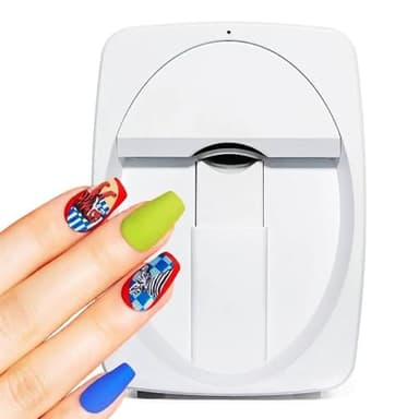 LMYYDES Imprimante d'art d'ongle Mobile numérique - Machine de Peinture à Ongles Portable, imprimante à Ongles 3D, Prise en Charge WiFi/DIY, imprimante à Ongles Automatique, 182 x 167 x 120 mm