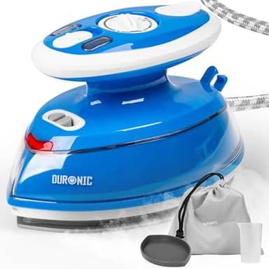 Duronic SI3 BE Fer à repasser à vapeur de voyage 400W Léger et compact 495 g Idéal pour les déplacements Convient pour crafts et patchworks Accessoires inclus