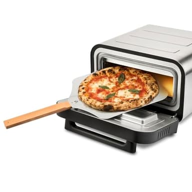 G3 Ferrari G10204 Pizza Pro 2 minutes, 1700 W, atteint jusqu'à 450 °C, murs froids, cuisson en 2 minutes, écran numérique avec 6 programmes, pierre réfractaire, accessoires et livre de recettes inclus