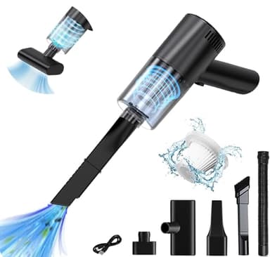 Aspirateur à Main 9000Pa,Aspirateur sans Fil Mini Aspirateur à Forte Aspiration,Puissant Aspirateur à Main Humide et Sec pour la Maison,Le canapé,la Voiture,la Cuisine,Les Animaux domestiques