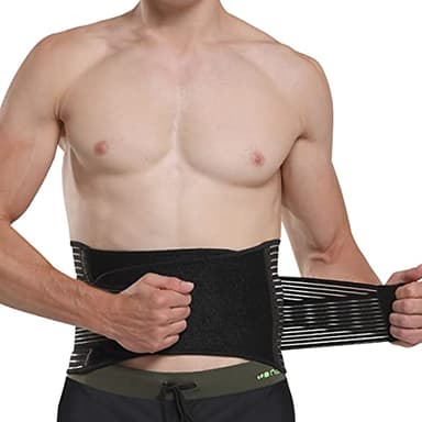 Ceinture Lombaire Bandage Dorsal Avec Entretoises de Soutien de Tension Réglables de Soutien Dorsale Respirante pour Soulager la Douleur, Soutien Lombaire pour un Ajustement Parfait (M,L,XL)