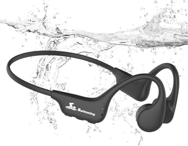 ANSTEN Casque Conduction Osseuse Natation,IPX8 Ecouteur Waterproof Natation, Bluetooth 5.4, Oreille Ouverte avec Micro, Mémoire MP3 Intégrée 8G, Écouteur Natation pour Course à Pied