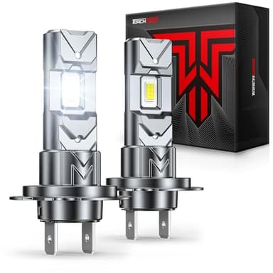 Torchbeam Ampoules H7 LED, 34000LM Lumens Réels 6500K Blanc Froid, Remplacement 1:1 Mini pour Halogène, Compatible CANBUS Sans Erreur, Plug and Play, Lot de 2